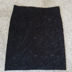 Banana republic black lace skirt